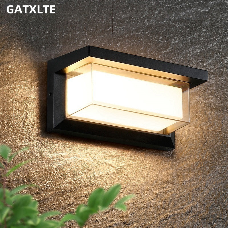 GATXLTE Led Outdoor Wall Lamp Led Wall Light Waterproof with Motion Sensor Light Outdoor Lighting