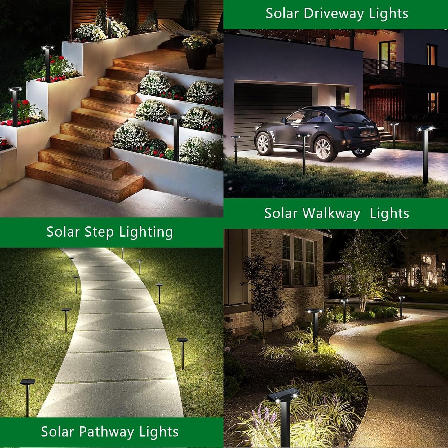 GATXLTE Solar Pathway Lights Outdoor Solar Lights IP65 Waterproof Garden Lights Solar Lamp Outdoor Landscape Lamps for Lawn